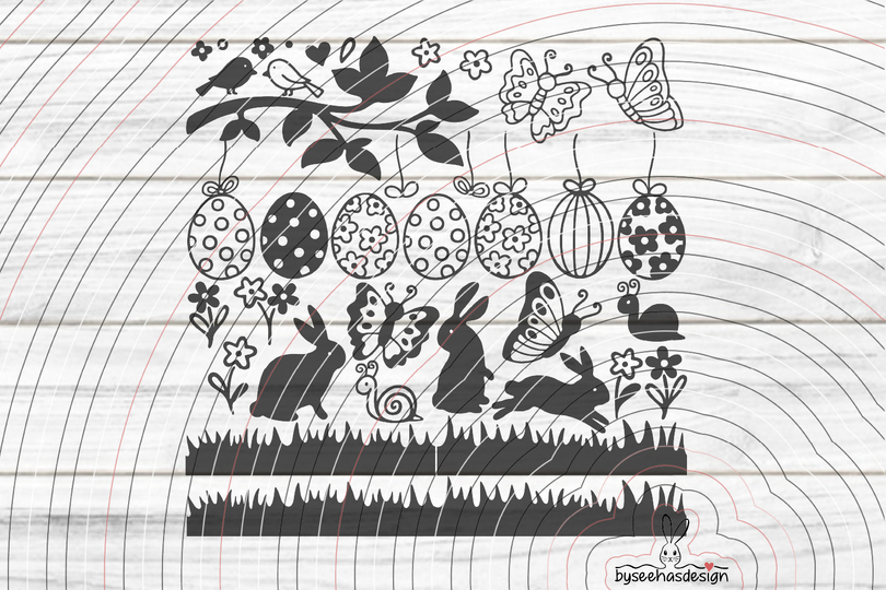 Ostern Elemente Plotterdatei SVG DXF