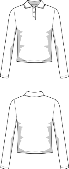 Sewing pattern polo shirt, XS-XXXL, with video tutorial