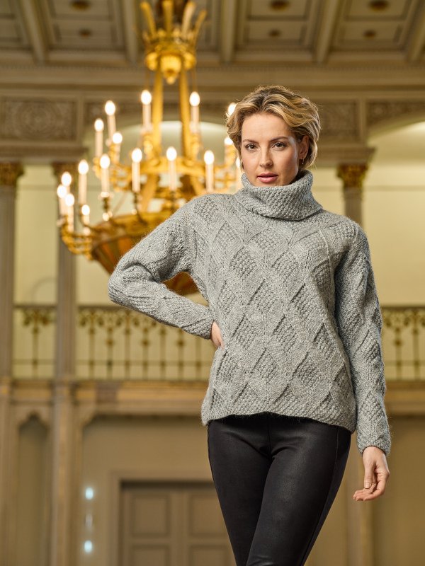 Pullover mit Strukturmuster und Rollkragen - Bild 4