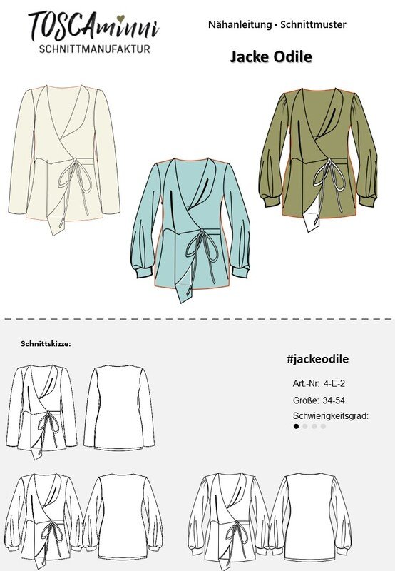 Cardigan Odile Size 34-54 Pattern - Image 7