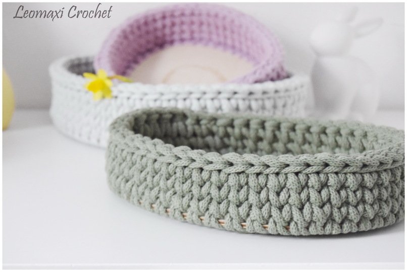 + AURORA + Osterkörbchen häkeln, tolle Deko, Häkelkorb, Ostern, Geschenk