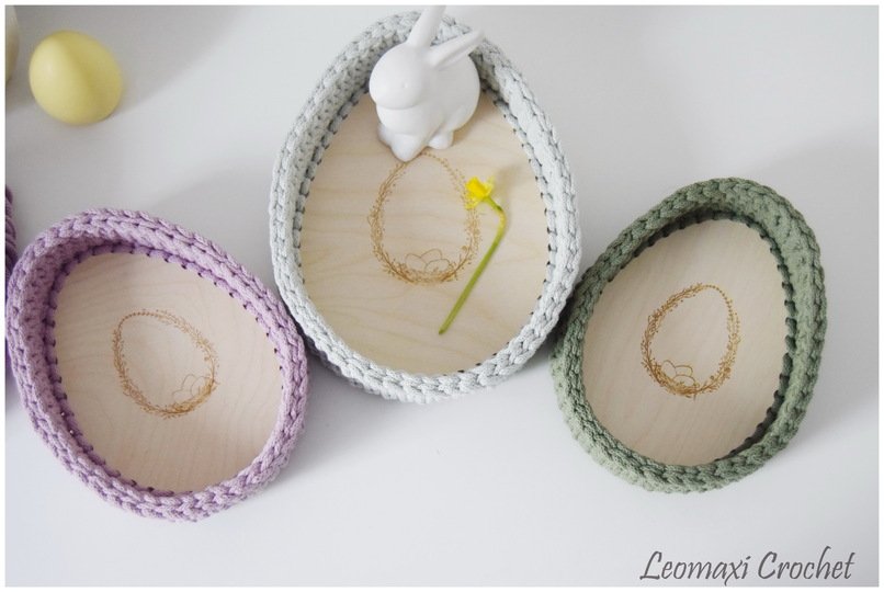 + AURORA + Osterkörbchen häkeln, tolle Deko, Häkelkorb, Ostern, Geschenk