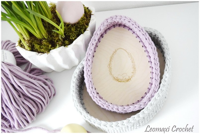 + AURORA + Osterkörbchen häkeln, tolle Deko, Häkelkorb, Ostern, Geschenk