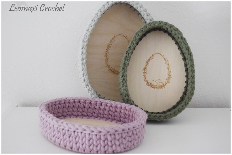 + AURORA + Osterkörbchen häkeln, tolle Deko, Häkelkorb, Ostern, Geschenk