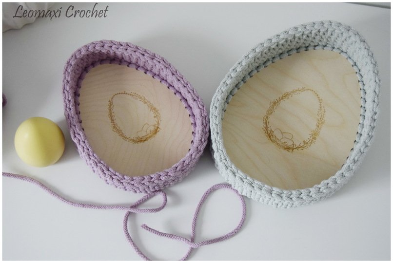 + AURORA + Osterkörbchen häkeln, tolle Deko, Häkelkorb, Ostern, Geschenk