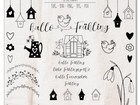 Plotterdatei Frühling svg