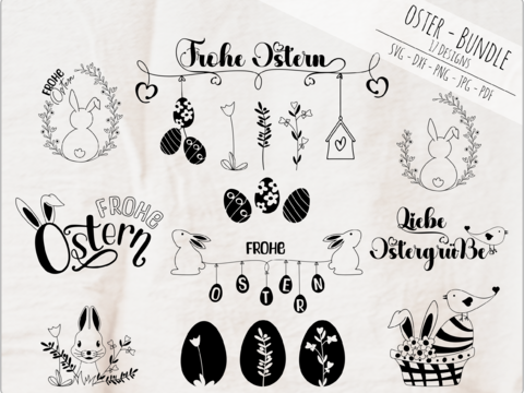 Plotterdatei Ostern svg Häschen Osterhase