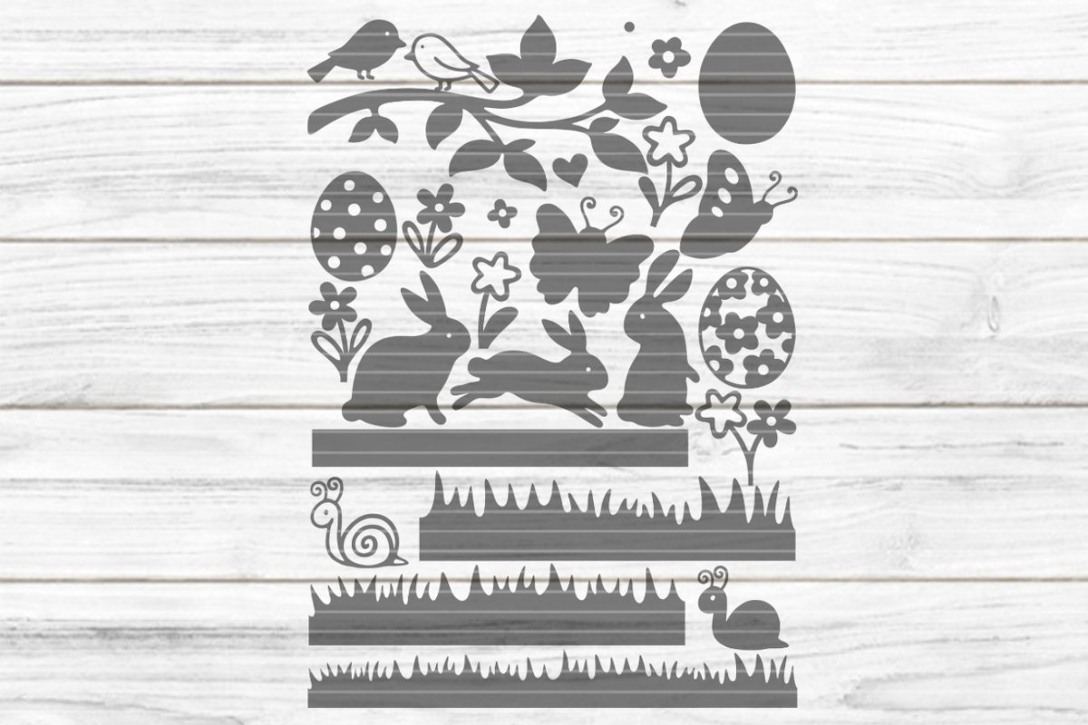 Ostern Elemente Papier Plotterdatei SVG DXF FCM