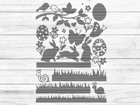 Ostern Elemente Papier Plotterdatei SVG DXF