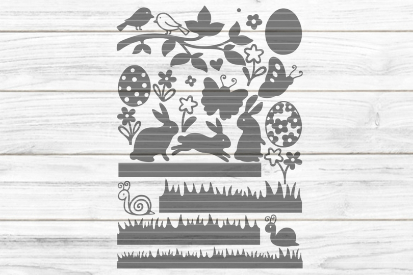 Ostern Elemente Papier Plotterdatei SVG DXF