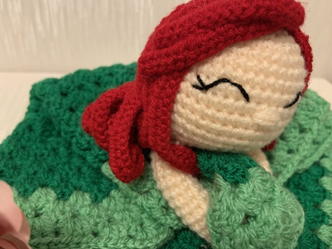 Crochet lovey mermaid pattern