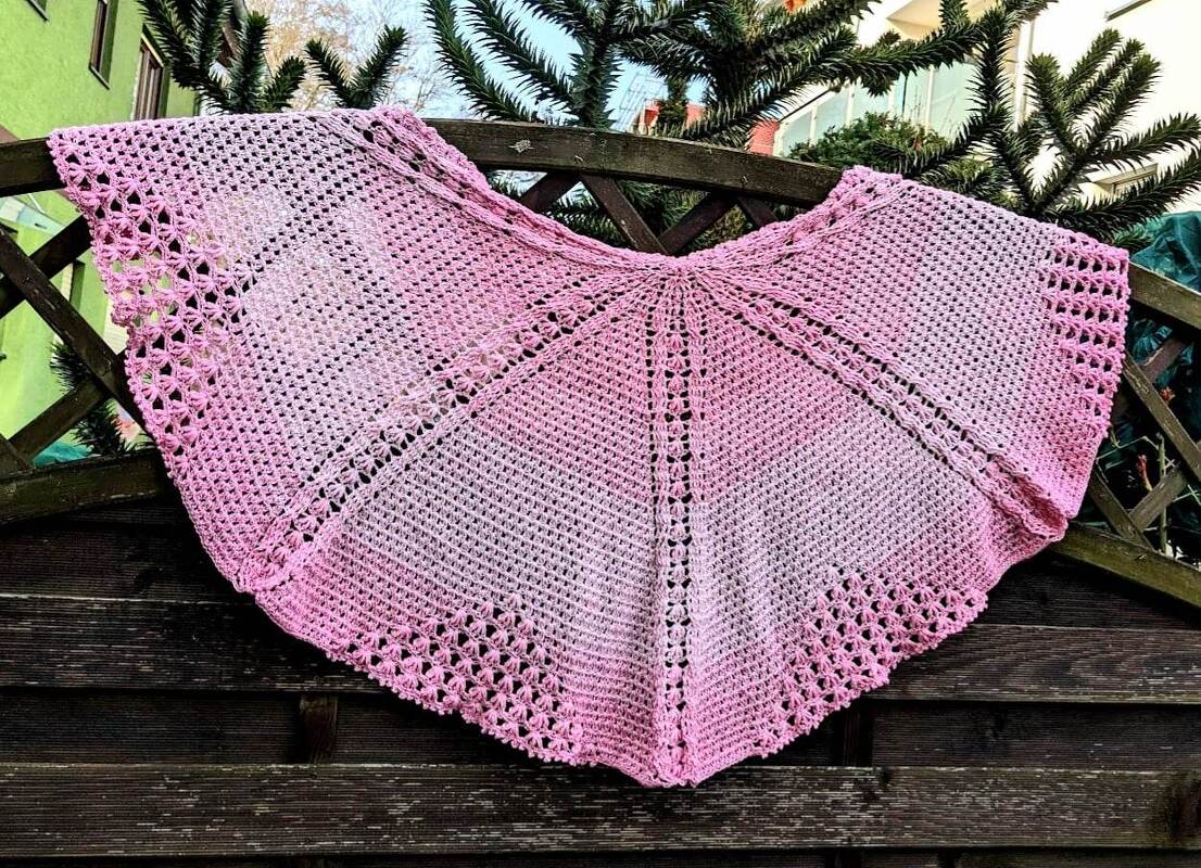 "Congo" - das Fünfecktuch oder halbrund - Häkelanleitung - Bild 4