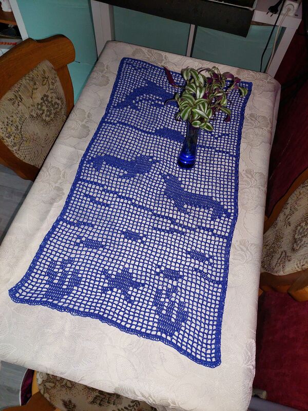 Tischläufer Maritim Sonnenuntergang häkeln