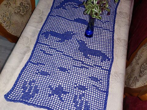 Tischläufer Maritim Sonnenuntergang häkeln