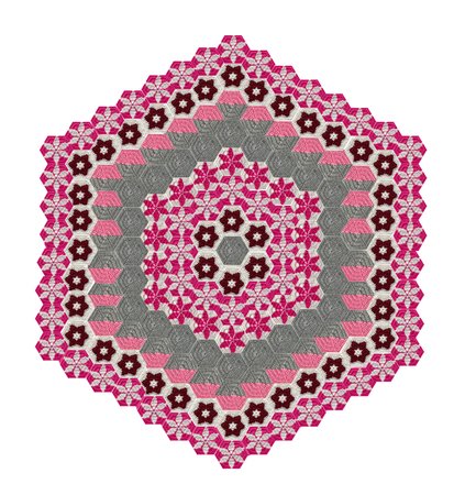 PaTchwork Häkeln mit 4 verschiedenen Hexagon Grannys