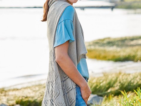 Weich fallende Ajour-Weste