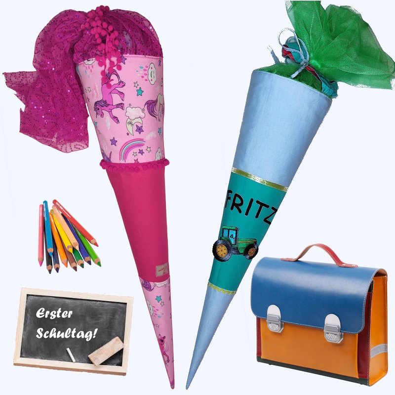 Schultüte "Fritz" 70cm und Geschwistertüte "Linchen" Nähanleitung - Bild 2