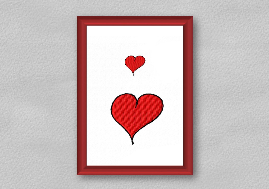 Stickdatei Herzchen, vier Größen, Valentinstag, Liebe, Love - Bild 2