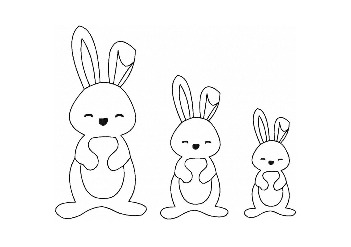 Stickdatei Hase, LineArt, Redwork, Silhouette, drei Größen, drei Stichvaria