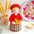 K096 Lady with a Rooster Knitted interior doll Amigurumi doll by Zabelina