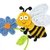 Bumblebee crochet pattern applique