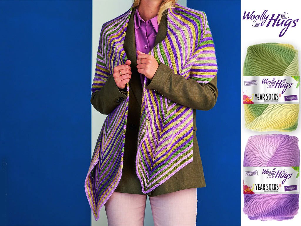 STOLA GEO-LINIE ZWEIFARBIG