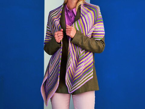 STOLA GEO-LINIE ZWEIFARBIG