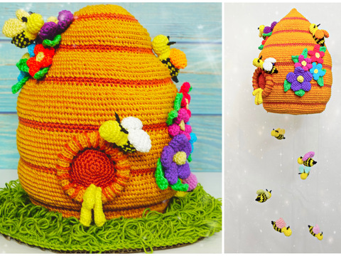 Beehive - Crochet Pattern | Table Decoration or Mobile