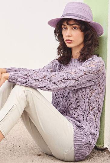 Frühlingshafter Ajourmuster-Pulli