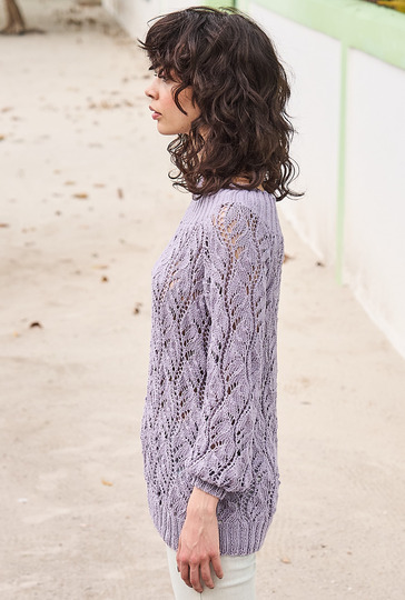 Frühlingshafter Ajourmuster-Pulli