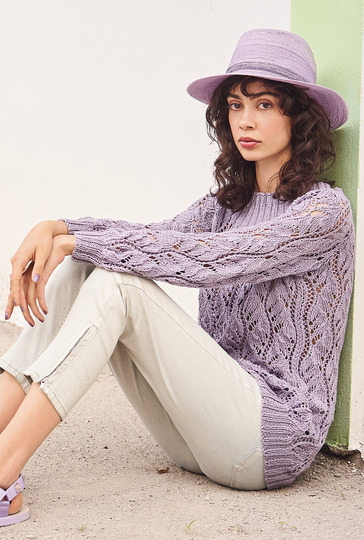 Frühlingshafter Ajourmuster-Pulli