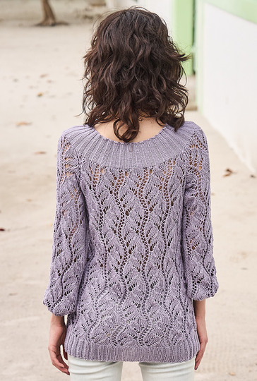 Frühlingshafter Ajourmuster-Pulli