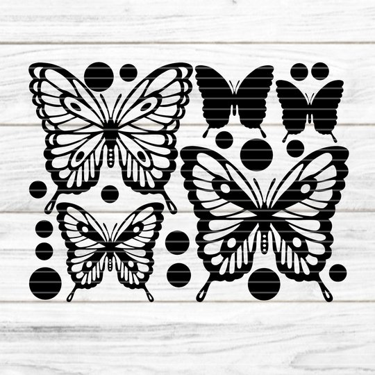 Schmetterlinge Plotterdatei SVG DXF