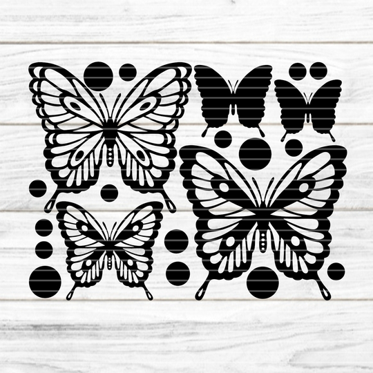 Schmetterlinge Plotterdatei SVG DXF FCM