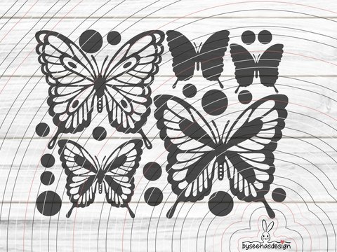 Schmetterlinge Plotterdatei SVG DXF