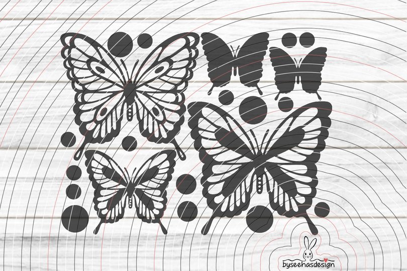 Schmetterlinge Plotterdatei SVG DXF