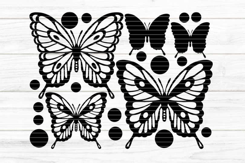 Schmetterlinge Plotterdatei SVG DXF FCM