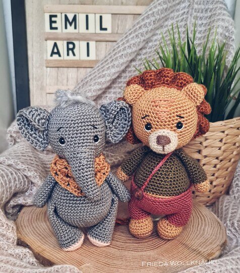 PDF Häkelanleitung Elefant Emil