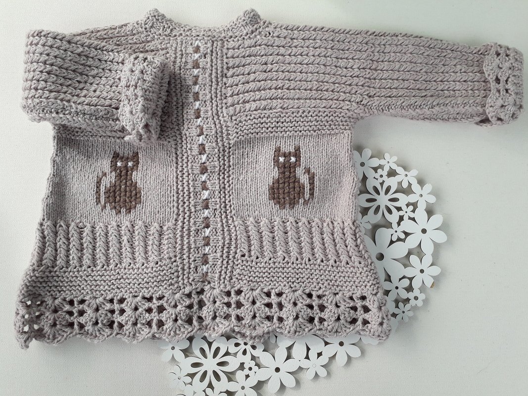 Strickanleitung Baby-Sommerjacke, deutsche PDF, Gr. 74-80,  9-12 Monate