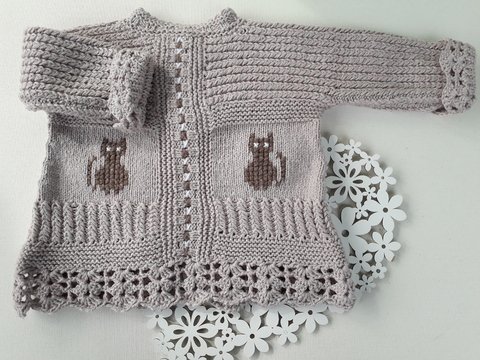 Strickanleitung Baby-Sommerjacke, deutsche PDF, Gr. 74-80,  9-12 Monate