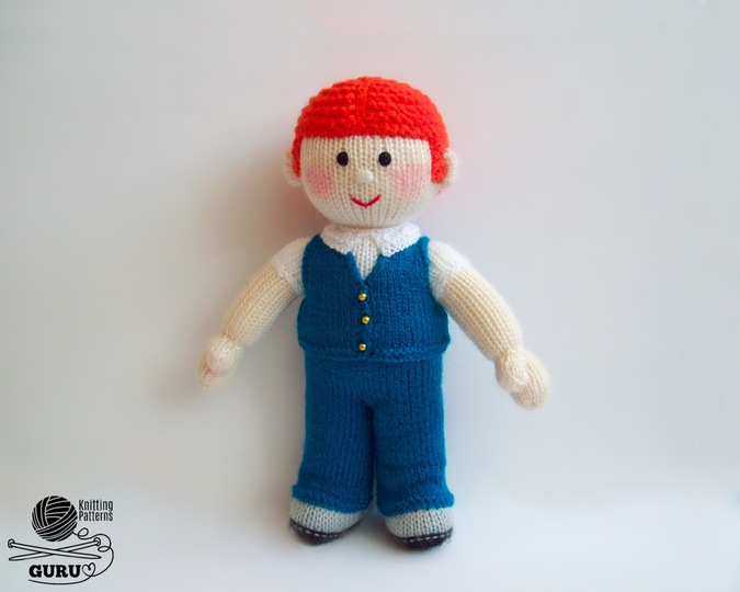 K093 Dolls Boy and Girl School friends - Amigurumi doll - by Zabelina