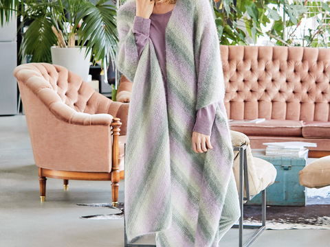 Diagonal gestrickter Schal