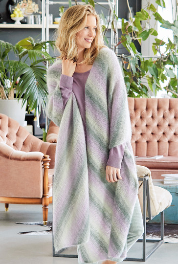 Diagonal gestrickter Schal