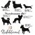 Stickdatei Set Silhouetten Hunderassen, Stickdatei 10x10, Maschinensticken