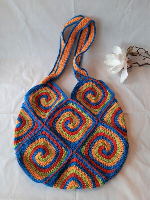 Häkelanleitung Shopper Tasche, Granny Square Tasche - Bild 9