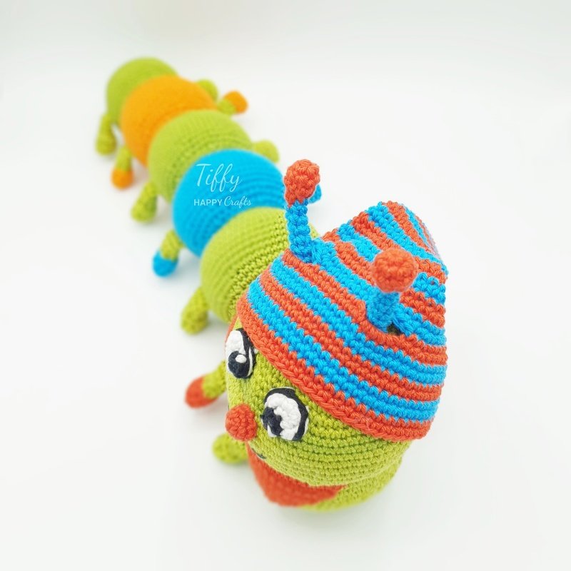 Mützi the Caterpillar – colorful sleepy crochet bug with cuddle factor - Image 2