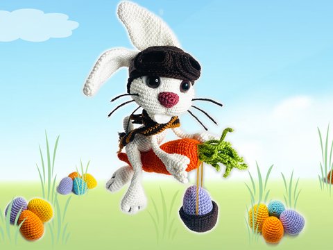 Easter bunny on Tours Pattern Amigurumi