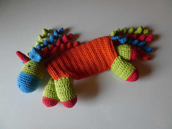 Schmusetuch "Buntes Einhorn"