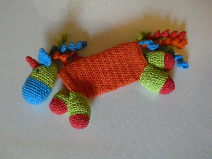 Schmusetuch "Buntes Einhorn"