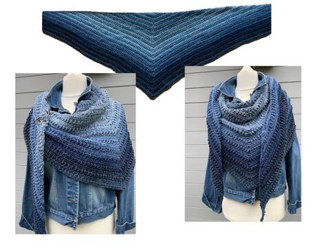 Häkelanleitung Tuch und Loop Indigo 3 in 1